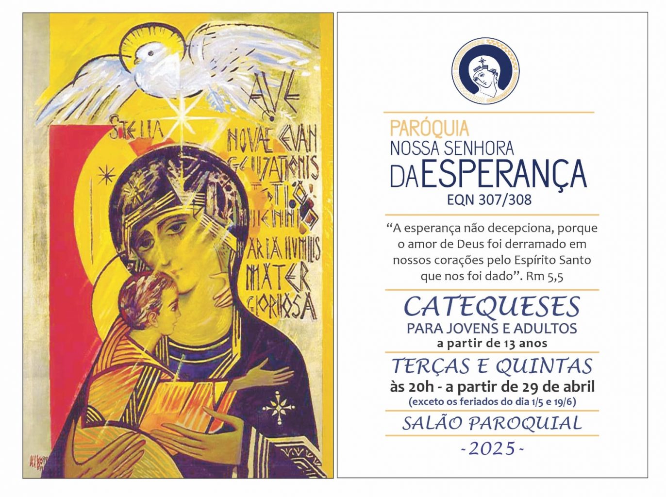 Catequeses para jovens e adultos – caminho neocatecumenal 1 Catequese cn – pnse – paróquia nossa senhora da esperança